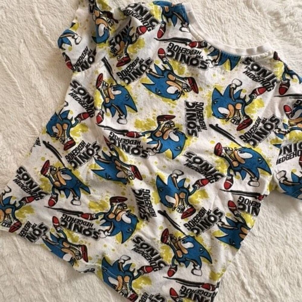 Sonic the Hedgehog Allover Print T-Shirt Boys Size 6/7